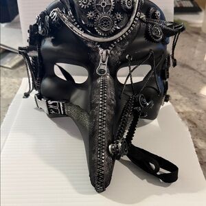 Black Steampunk Leather Mask Bag - Unbranded